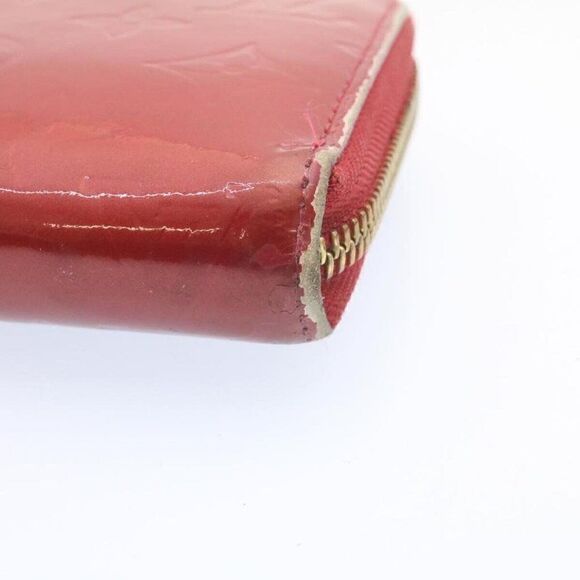 LOUIS VUITTON Monogram Vernis Zippy Wallet Long Wallet Red - Picture 7 of 15